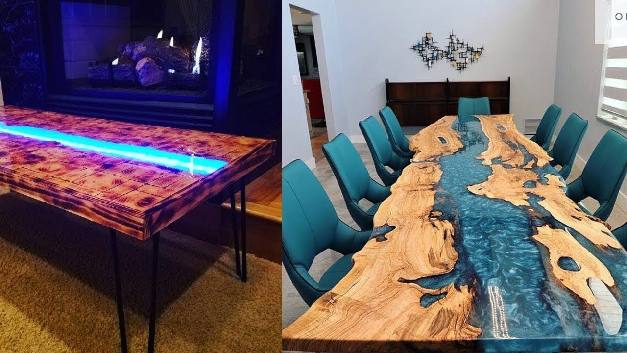 MESA de MADEIRA e RESINA - MESA de MADEIRA COM RESINA - DESCUBRA COMO ...