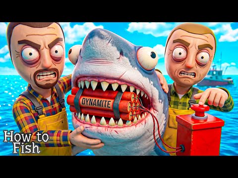100 АКУЛ vs МЕГА ДИНАМИТ! НИКОГДА НЕ ЛОВИ РЫБУ КАК МЫ! НОВЫЙ ОСТРОВ - ЭТО ЖЕСТЬ! УГАР В HOW TO FISH