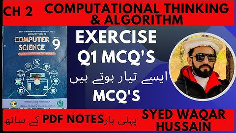 9th Computer Ch 2 Q1 MCQ
