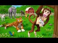 Clever Monkey Saves Bunny Rabbits from Leopard | Epic Farm Animals Adventures