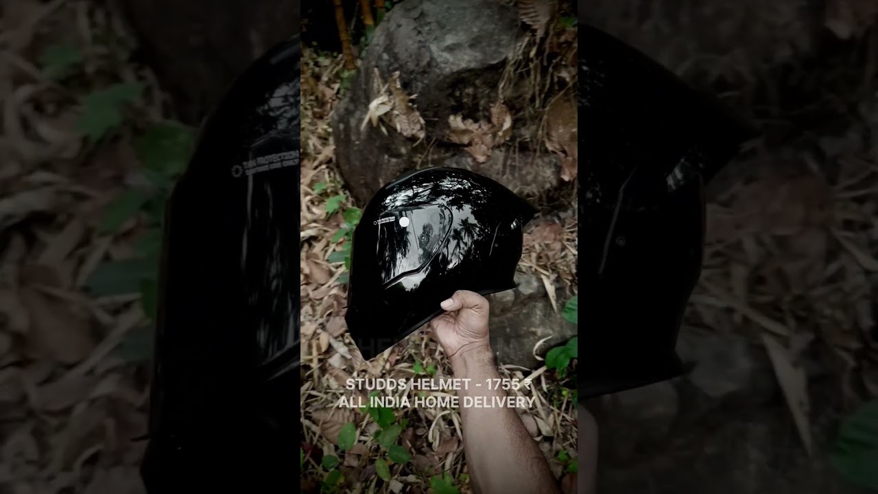 studds black glossy helmet all India delivery thunder Drifter raider vega bolt