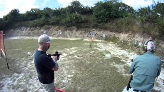 Gary " The Flash"  Takes on Hammer - Man vs man Pistol caliber carbine on polish plate rack