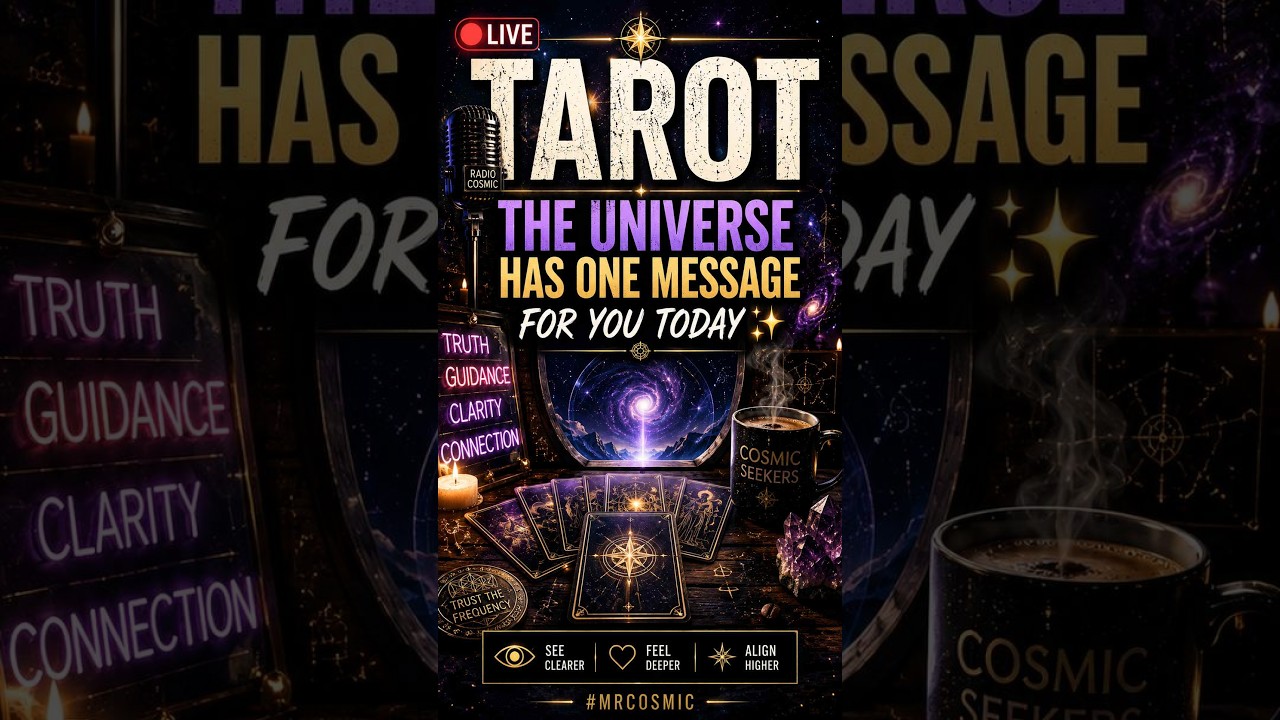 🔴 LIVE TAROT | The Universe Has One Message for You Today ✨☕ #mrcosmic #tarot thumbnail