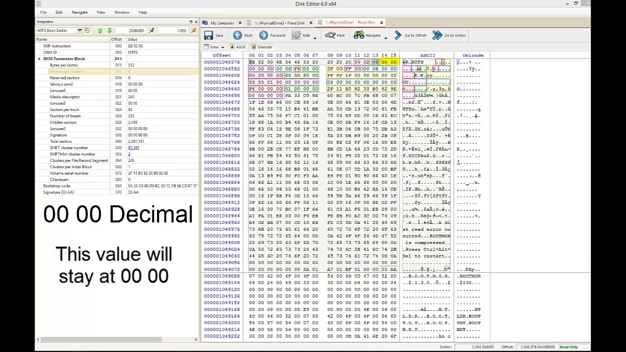 Volume Boot Record Demonstration YouTube