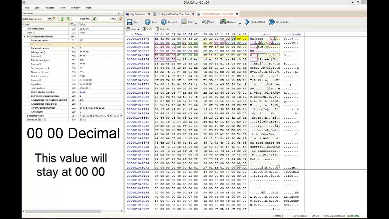 Volume Boot Record Demonstration YouTube
