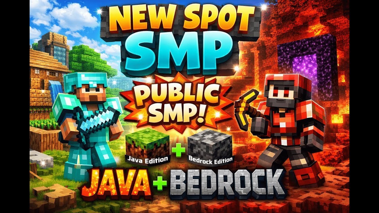 NEW SPOT SMP 🚀 | Public Minecraft SMP (Java + Bedrock) - YouTube