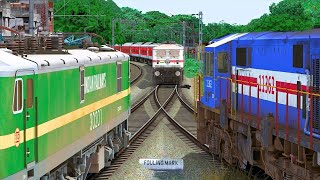 Train High Speed Crossing in Railway Gate | BUMPY RAILROAD | Train Simulator l R Mr Bist #trainworld