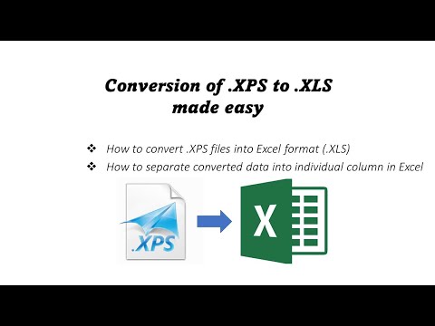 How to convert data files in xps format to xls (Excel) format| How to separate merged columns
