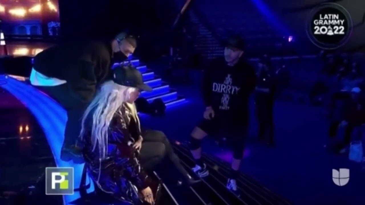 Christina Aguilera during the rehearsal for The Latin Grammy Awards ceremony tonight