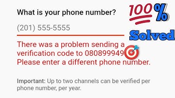 How to SOLVE YouTube VERIFICATION PROBLEM (Unable to Send VERIFICATION code)📱#youtubeverification
