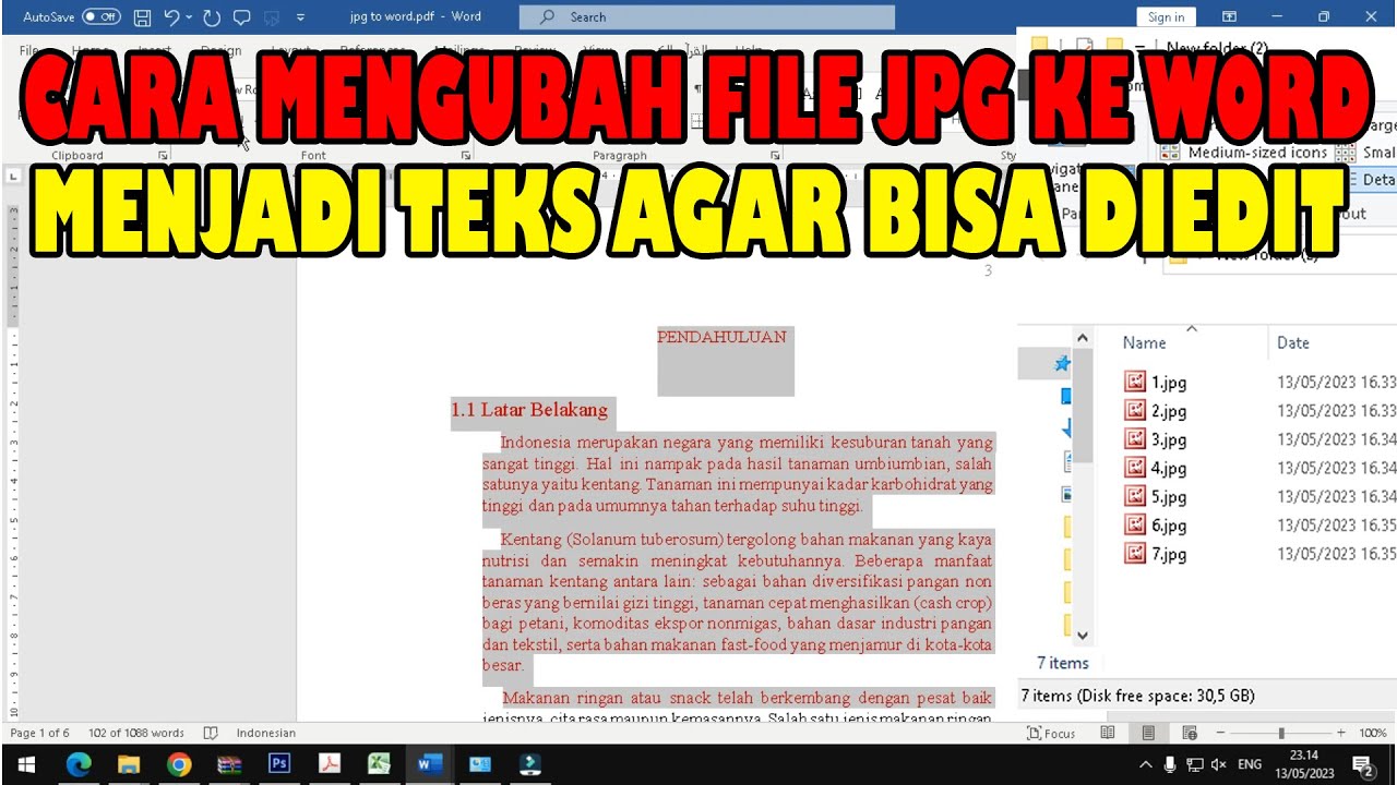 Cara mengubah file jpg menjadi word Cara mengubah file jpg menjadi word