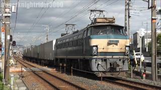 JR貨物 EF66 21号機 貨物列車1051レ 大野浦～玖波 2011.11