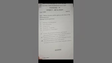 ICSE class 6, Previous year question paper of Arts