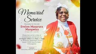 Evelyn M Mangwiza Memorial  Service