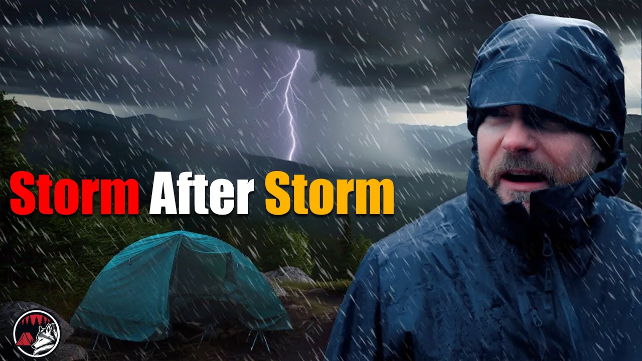 Stormy Chaos - Heavy Rain Camping in a Crazy Cot Tent Adventure