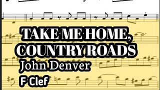 Take Me Home Country Roads Cello Trombone Sheet Music Backing Track Play Along Partitura