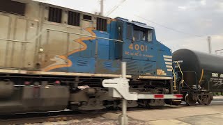 UP5683 leads MNPPR with NS4001 mid DPU in DeKalb, IL 4/28/25