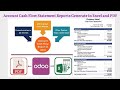Account Cash Flow Statement Reports Generate in Excel and PDF in #OdooERP