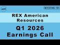REX American Q1 2026 Earnings Call | Tax Credits Lift Net Income To Record Best In Company History