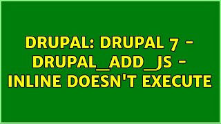 Famous Drupal: drupal 7 - drupal_add_js - inline doesn't execute Net Worth