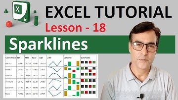 How to use Sparklines chart in Insert Tab in Excel | MS Excel tutorial lesson - 18