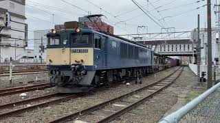 警笛あり！3084レ貨物列車EF64-1022倉敷駅発車
