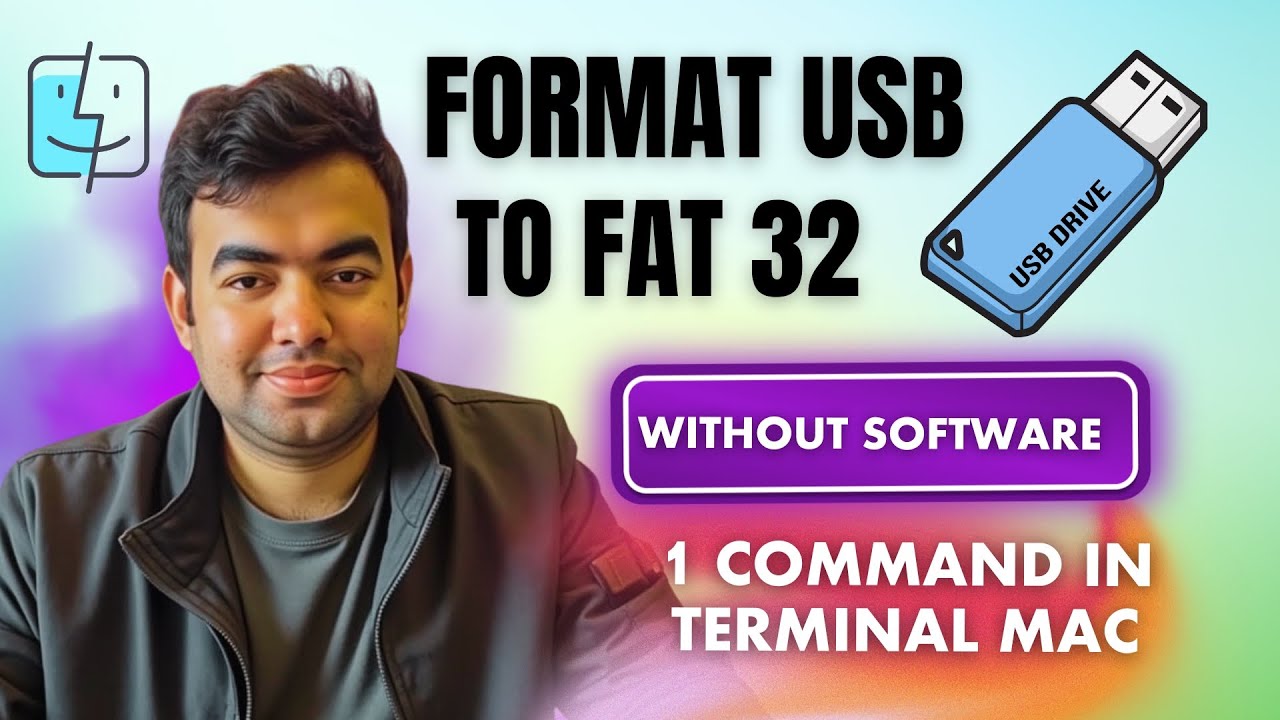 How to Format a usb drive on mac to fat32 with 1 line ... - YouTube
