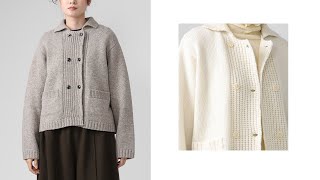 レモンドジャケット ダブルボタンのニットジャケット - YouTube