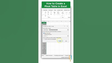🤔 How To Create A Pivot Table In Excel #Shorts #Simplilearn