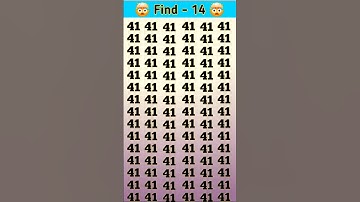 Are you logical 🤔 Find-14 #quiz #ias #challenge #puzzle #facts #iqtest #shorts #paheli #oddnumber