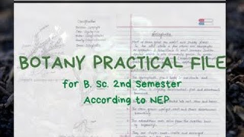 #B.Sc.//2nd Semester//Botany Practical file