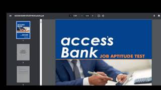 Access Bank Job Aptitude Test Past Questions Sample Preview