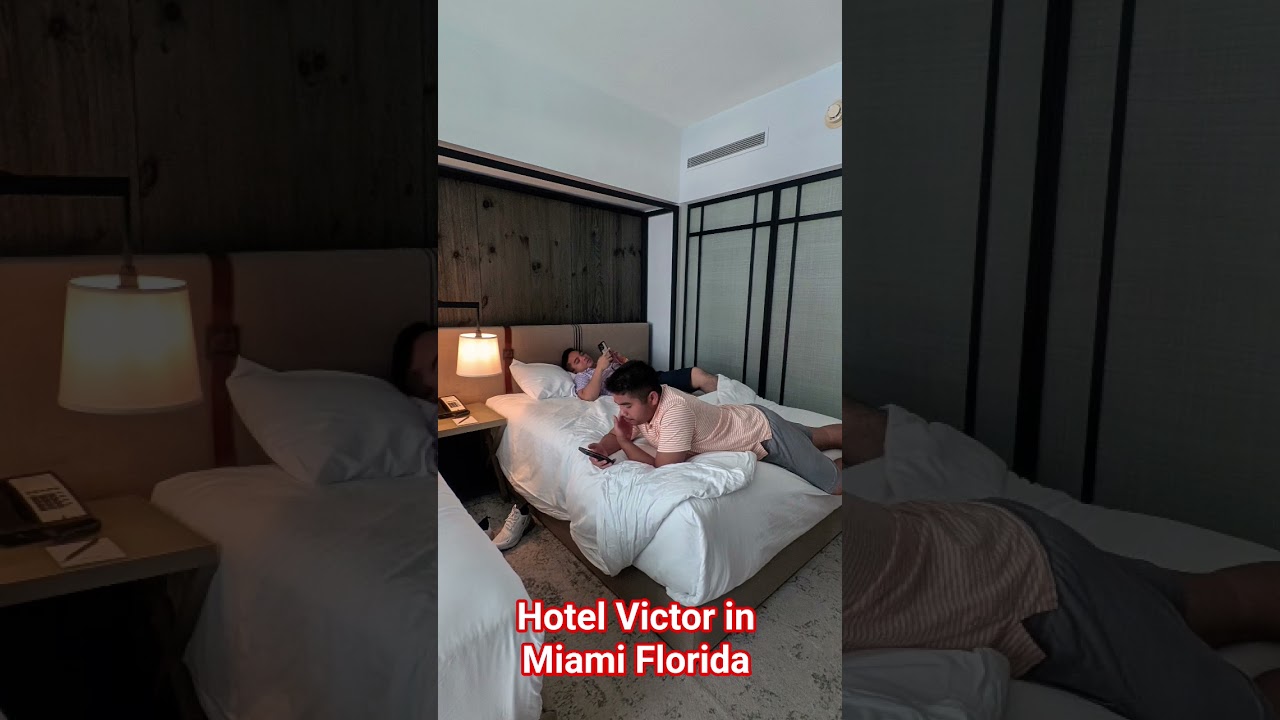 Checking in at Hotel Victor in Miami Florida