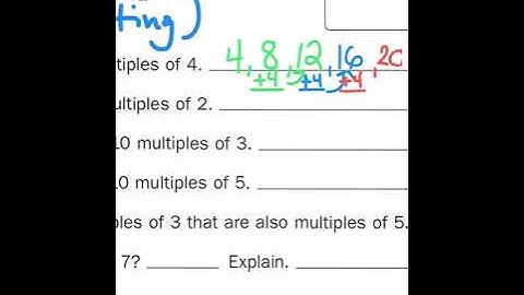 Everyday Math, 4th Grade, Home Links 2.4 "Finding Multiples"