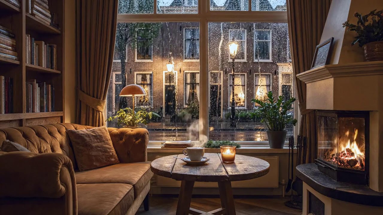 Relaxing Coffee Shop Ambience 🍂 Cozy Jazz Instrumental Music for Good Mood