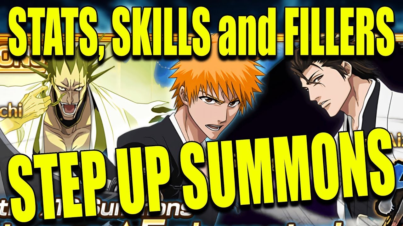 STATS, SKILLS and FILLERS FIERCE BATTLE SUMMONS AIZEN, ICHIGO and