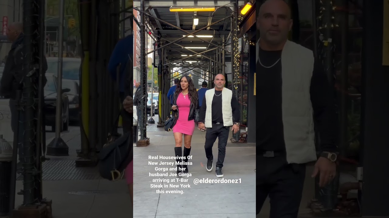 Real Housewives Of New Jersey Melissa Gorga and  husband Joe arriving at T-Bar in NYC this evening.