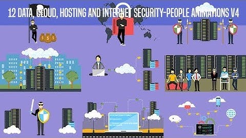 Data, Cloud, Hosting and Internet Security-People Motion Graphics V4