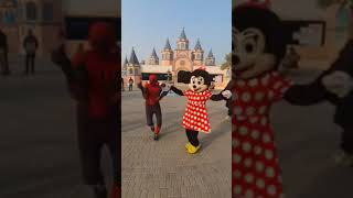Cute Spiderman and Mickey Mouse Dancing On Punjabi Music/Song #shorts