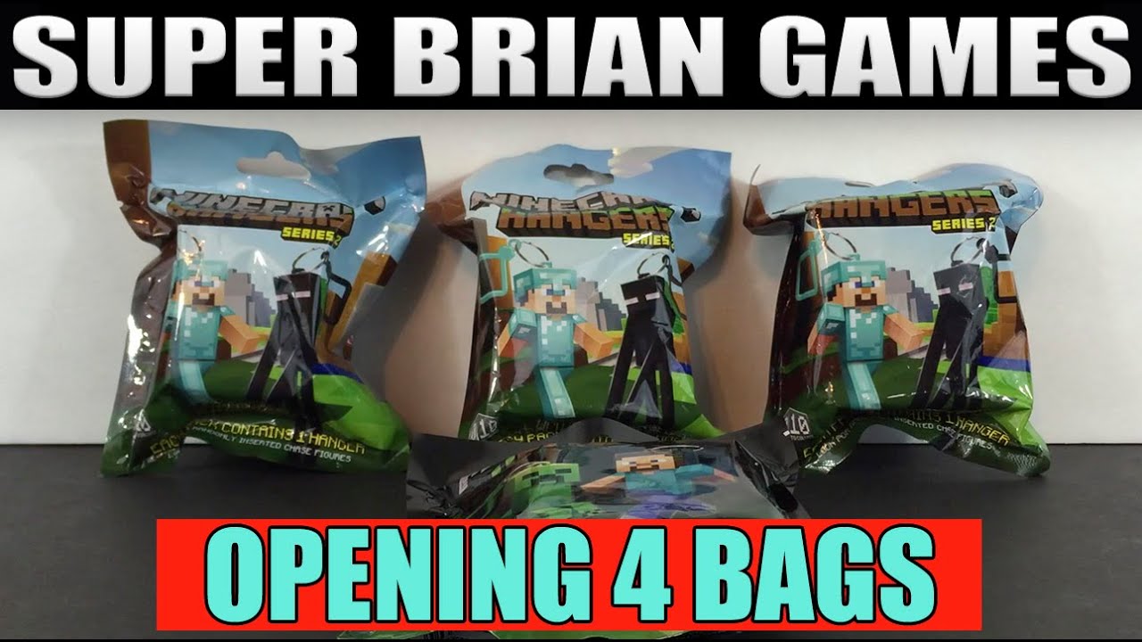Minecraft Hangers Opening 4 Blind Packs Series 1 & 2 Part 1 - YouTube