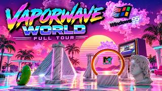 I Built a VAPORWAVE Paradise in VR! (Free Download!)