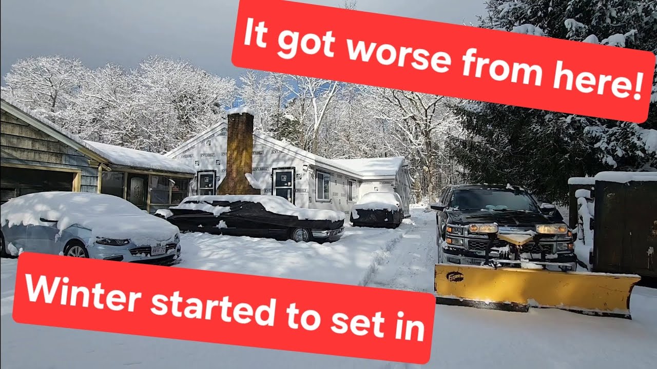 #156. The start of the worst winter in over 10 years! Snow cleanup ...
