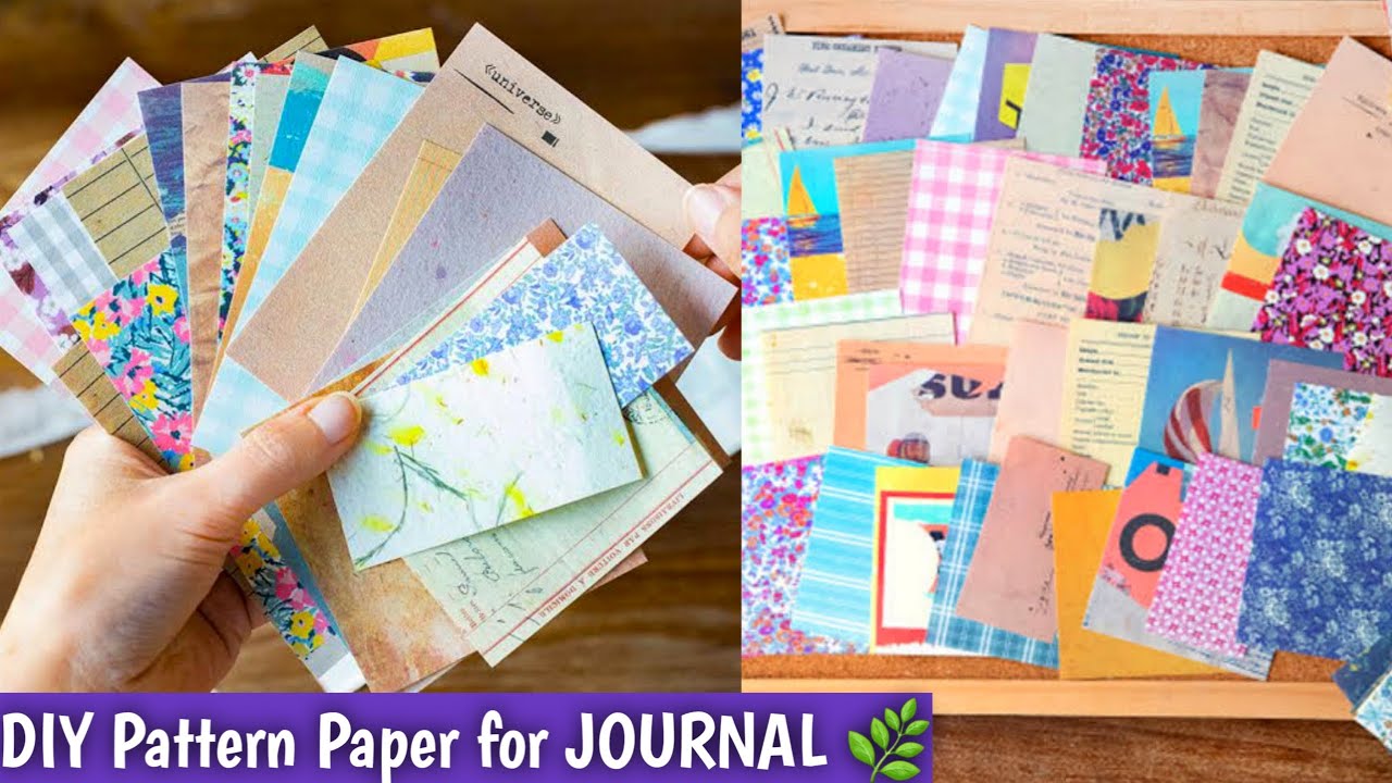 How to make Pattern paper for JOURNAL 😍 DIY Pattern paper at Home  #craftersworld #journal #diy 