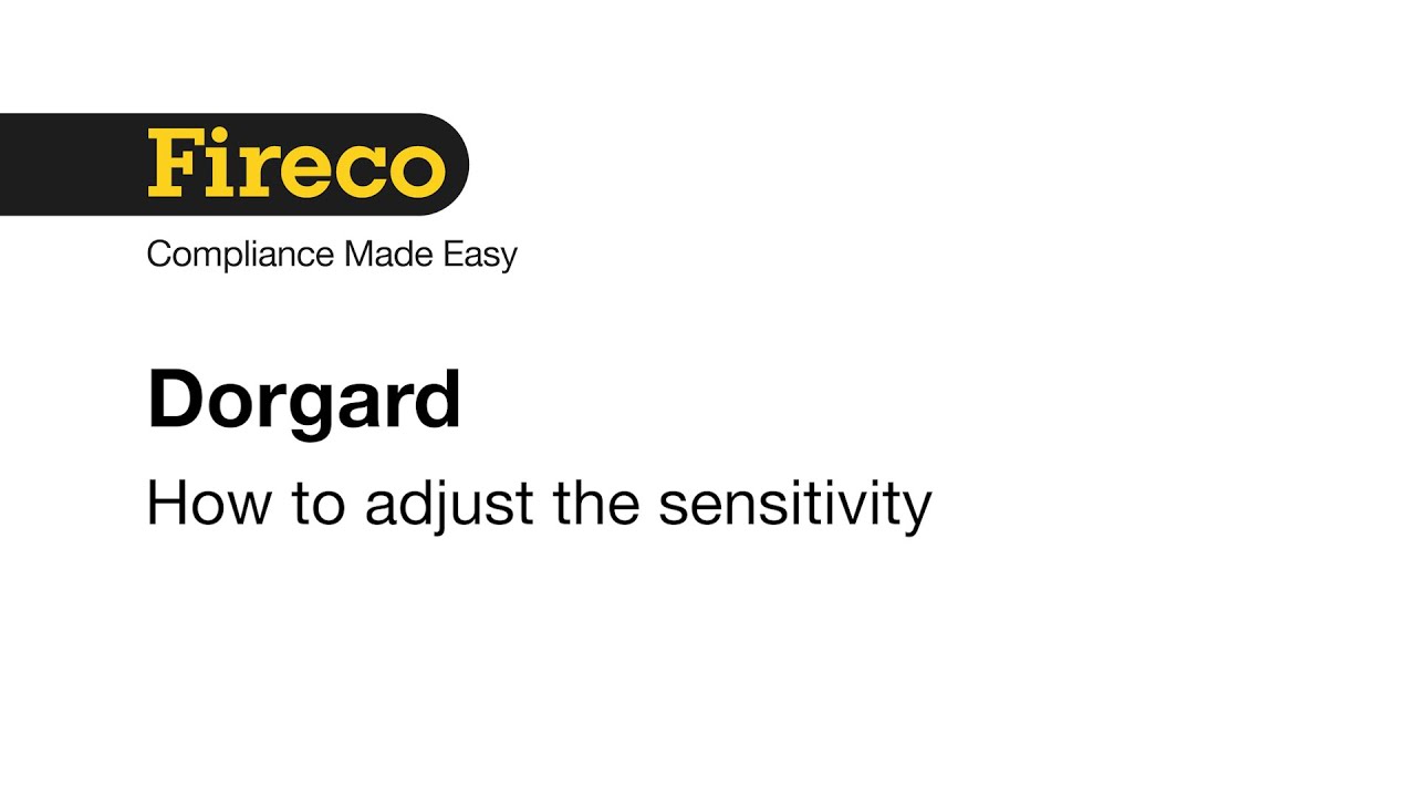 How to adjust the sensitivity