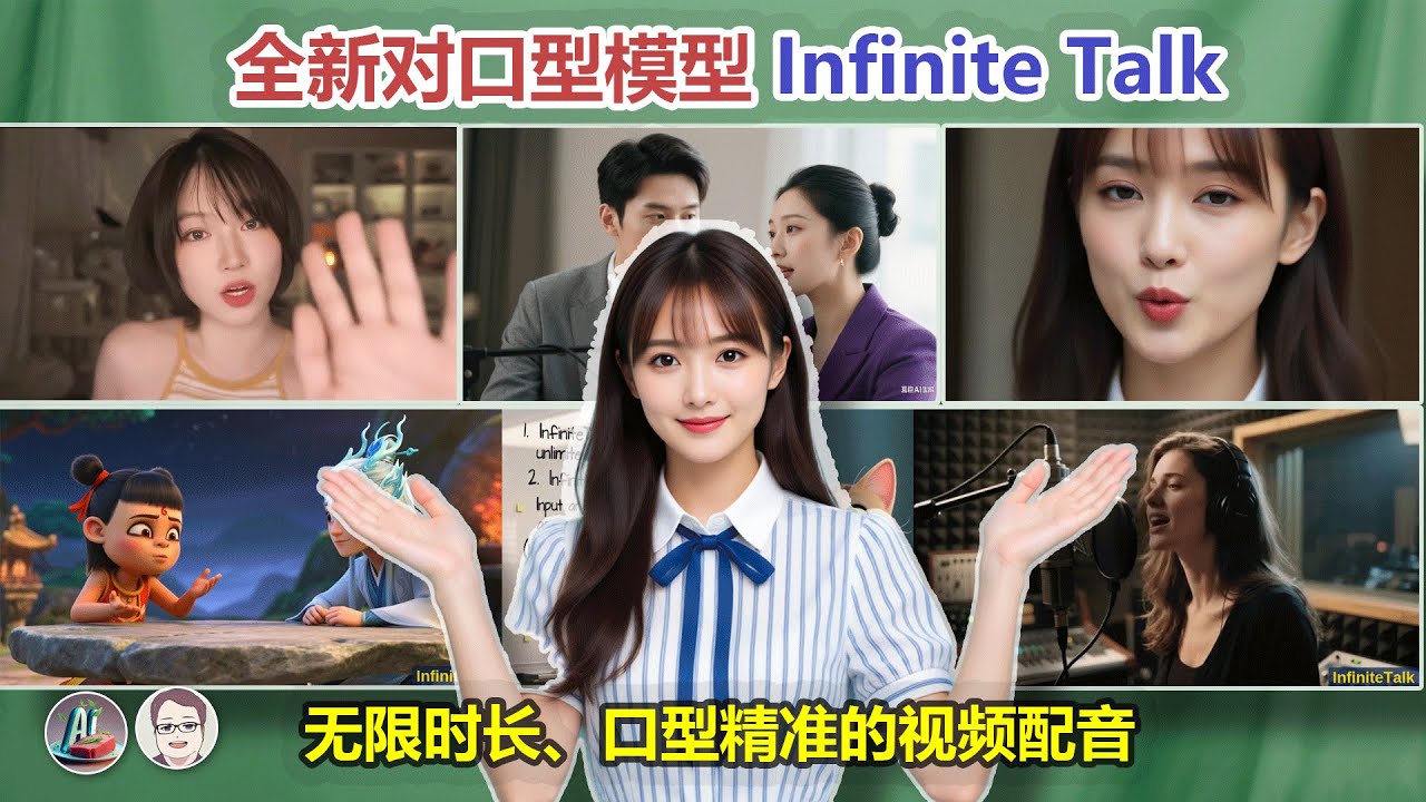 效果炸裂！全新AI模型INFINITE talk，实现无限时长、口型精准的视频配音 | ComfyUI保姆级教程