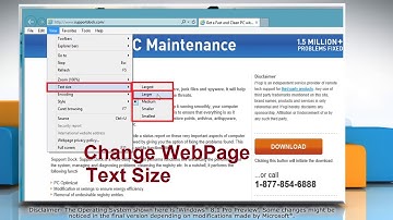 How to Change Text Size in Internet Explorer® 11 on Windows® 8.1 PC