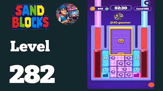 Sand blocks drop puzzle level  282 solution and walkthrough 