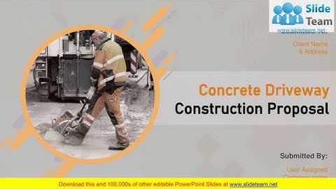 Concrete Driveway Construction Proposal PowerPoint Presentation Slides