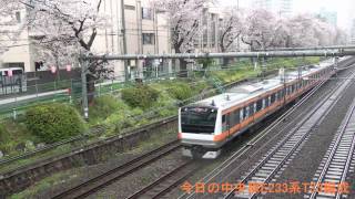 2017年４月９日（日）今日の中央線E233系（T33編成ウイダーinゼリーラッピング）851T快速 豊田行