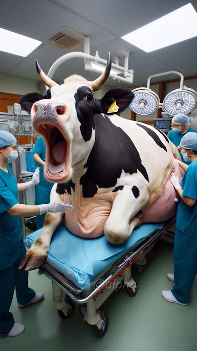 Doctors help a pregnant cow #humanity #animals #cow #cowlover #rescueanimals #veternary #gao #pets